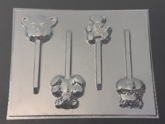 690 Teddy Bear Chocolate or Hard Candy Lollipop Mold