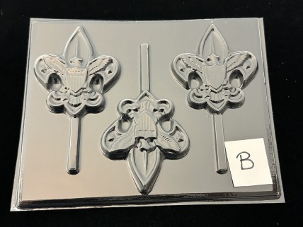 711 Boy Scout Chocolate Candy Lollipop Mold  FACTORY SECOND