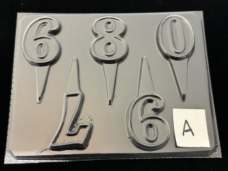 8015 Numbers 6-0 Chocolate Candy Mold FACTORY SECOND