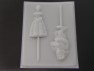 107sp Pretty Girl Ugly Man Chocolate or Hard Candy Lollipop Mold