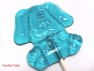 122sp Blue Dog Chocolate or Hard Candy Lollipop Mold