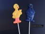 128sp Yellow Chicken and Cracker Monster Chocolate or Hard Candy Lollipop Mold