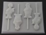 128sp Yellow Chicken and Cracker Monster Chocolate or Hard Candy Lollipop Mold