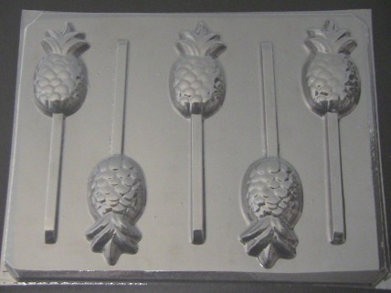 1508 Pineapple Chocolate or Hard Candy Lollipop Mold