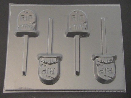 2448 Tombstone Chocolate or Hard Candy Lollipop Mold
