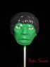 124sp Green Hunky Man Face Chocolate or Hard Candy Lollipop Mold